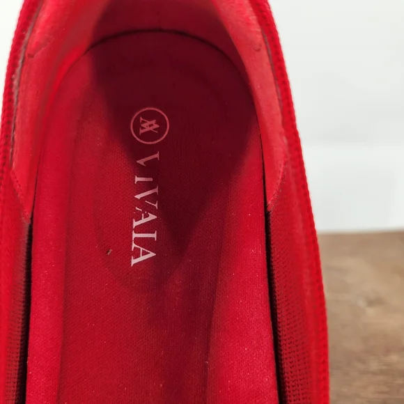 VIVAIA Lightweight Square-Toe V-Cut Flats (Margot Walker) Red size EU/37.5 - Picture 8 of 8